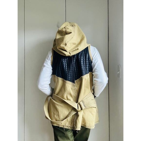 Tailored Steampunk Renaissance Canvas Vest S/M Festival Fantasy Waistcoat - Picture 4 of 14